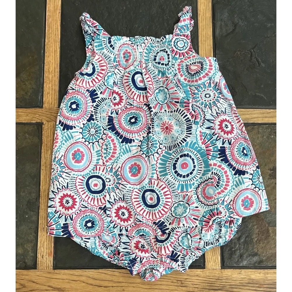 New TEA baby girls sz 6-12 months/mos romper Outfit Adorable